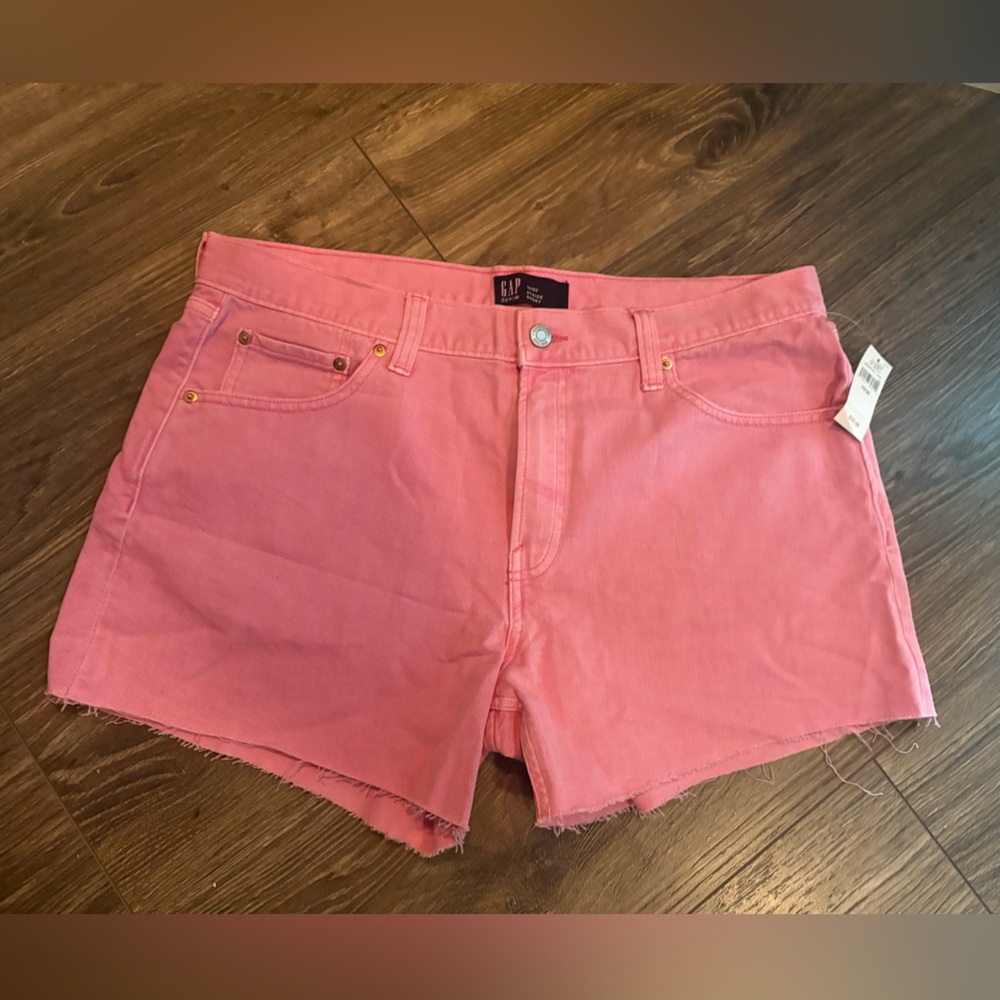 NWT GAP Pink Denim Cutoff Shorts size 10